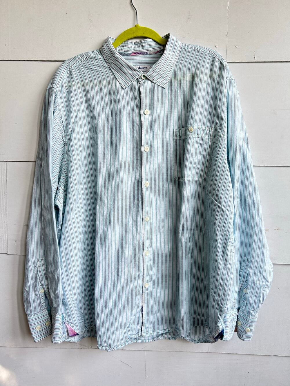 Tommy Bahama Men's XXL Linen Blend Casual Button Down Shirt
